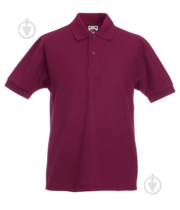Поло Fruit of the Loom 65/35 152 см Бордовый (063417041152)