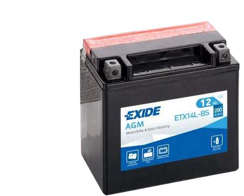 Аккумулятор EXIDE AGM 0 ETX14L-BS MOTO сухозаряженный 12 Ah/12V