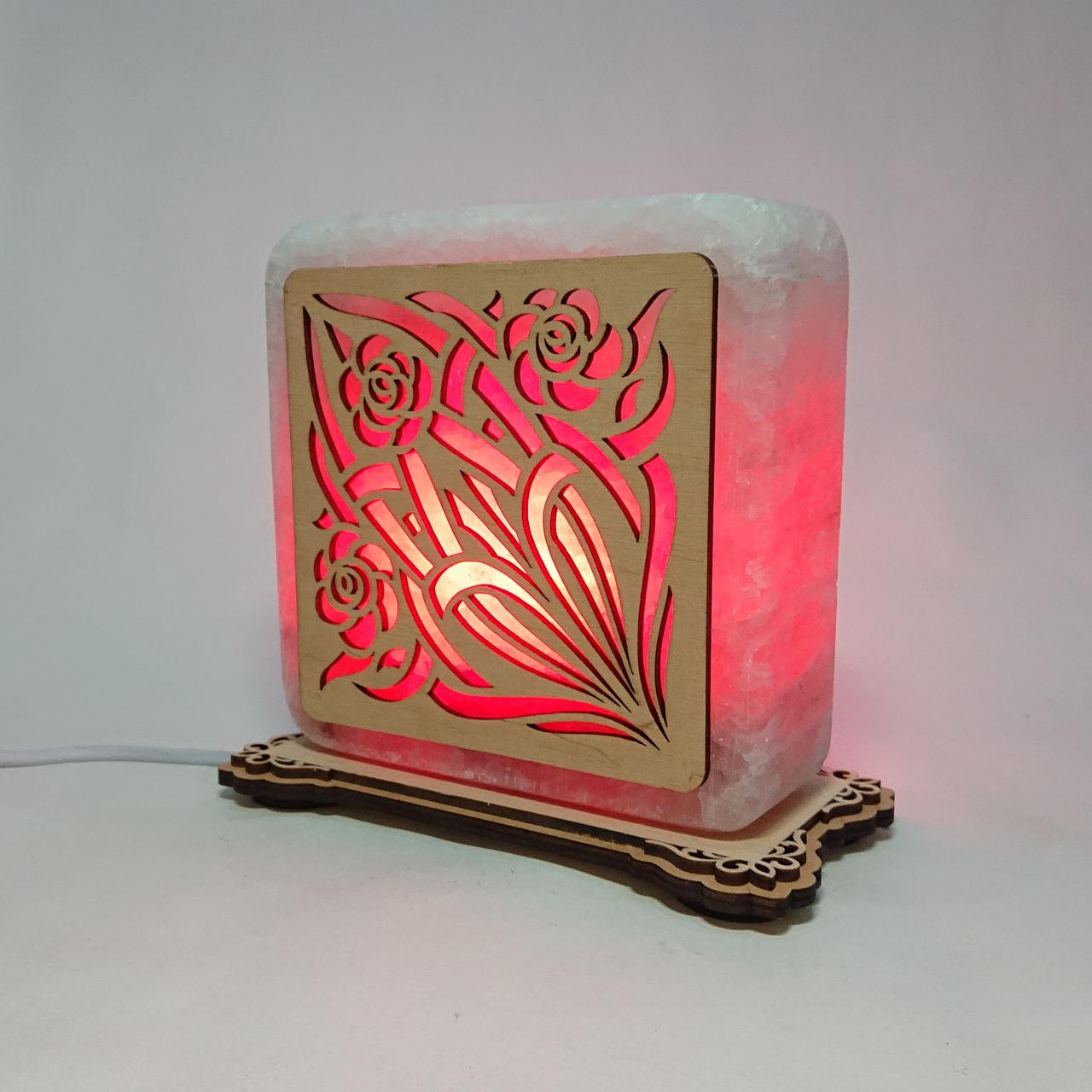 Соляной светильник Розы (k-0017-r)