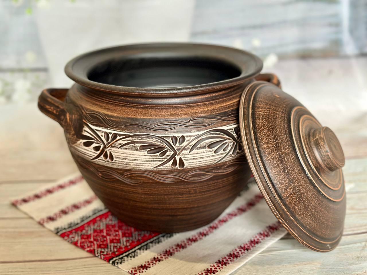 Супница глиняная ручной работы ангоб 5 л (2379667616) - фото 3 Супница глиняная ручной работы ангоб 5 л (2379667616) - фото 3