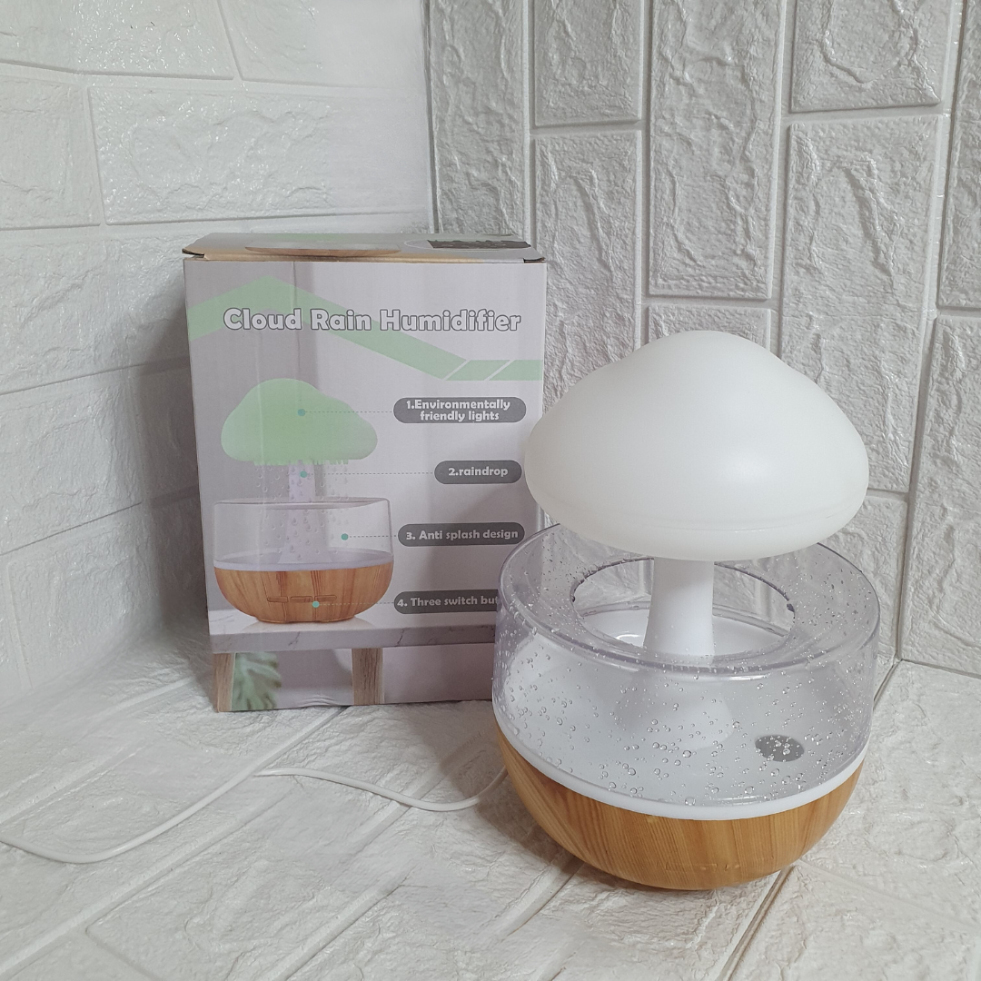 Увлажнитель воздуха ночник Rain Humidifier Гриб настольный с подсветкой (HUM-24) - фото 10