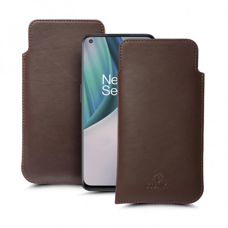 Футляр Stenk Elegance для OnePlus Nord N10 Коричневый (68044)
