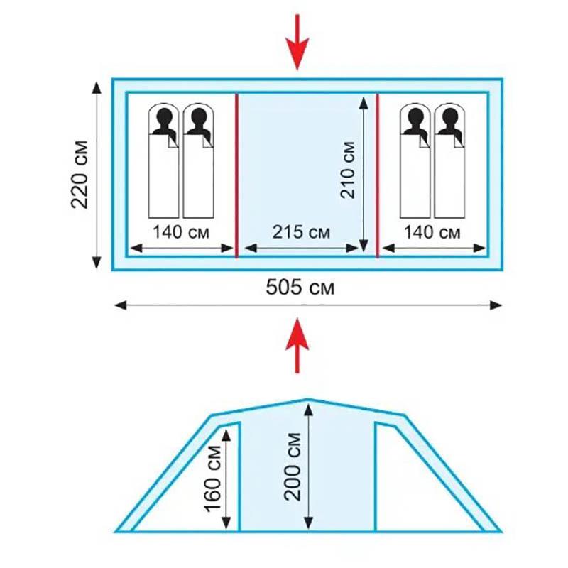 Палатка четырехместная Tramp Brest 4 v2 (TRT-082) - фото 2