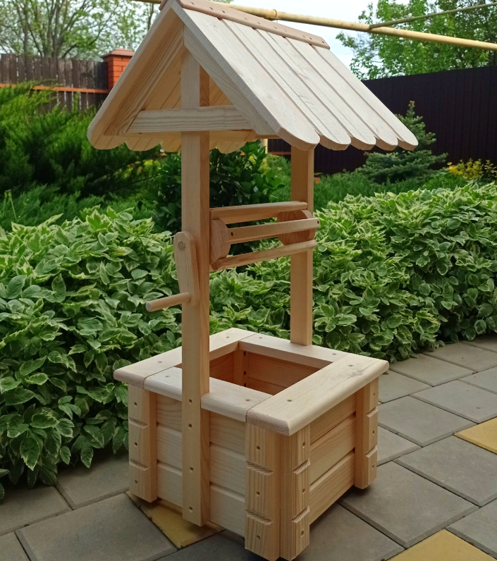 Колодец декоративный из дерева Парика Бланже (КОС-000401) - фото 3 Колодец декоративный из дерева Парика Бланже (КОС-000401) - фото 3