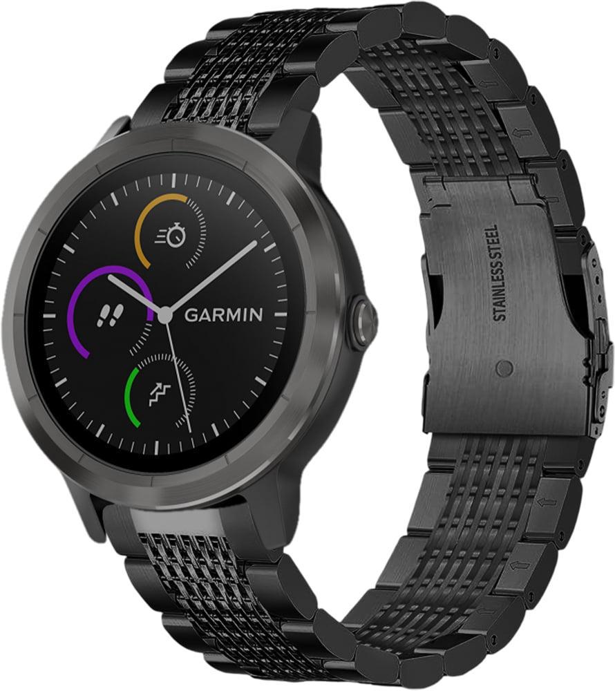 Ремешок металлический Gripix для Garmin Vivoactive 3 Black (41751-2B)