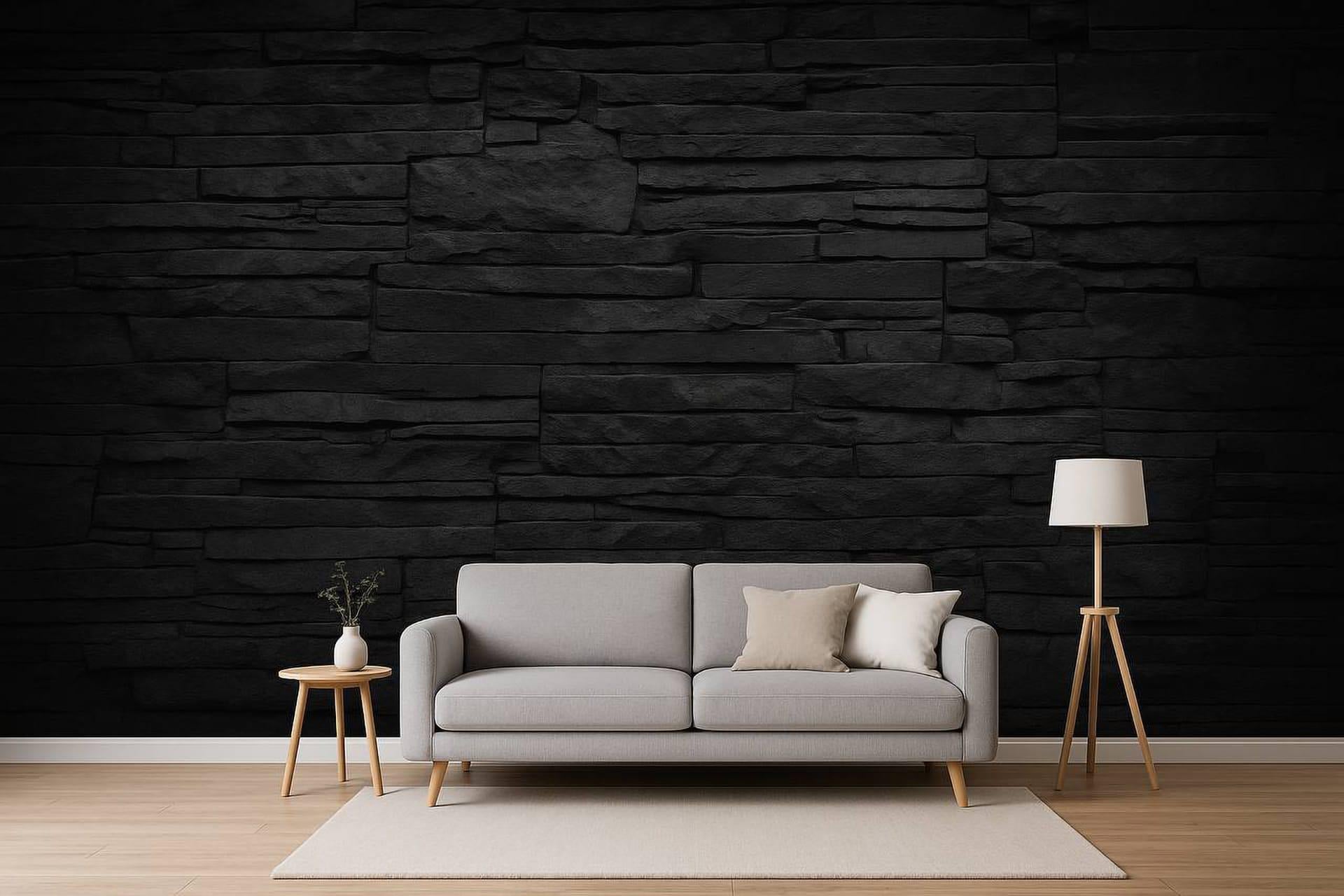 Фотообои флизелиновые Styleo Print-walls Черный камень 0345 300х200 см (Pw-0345)