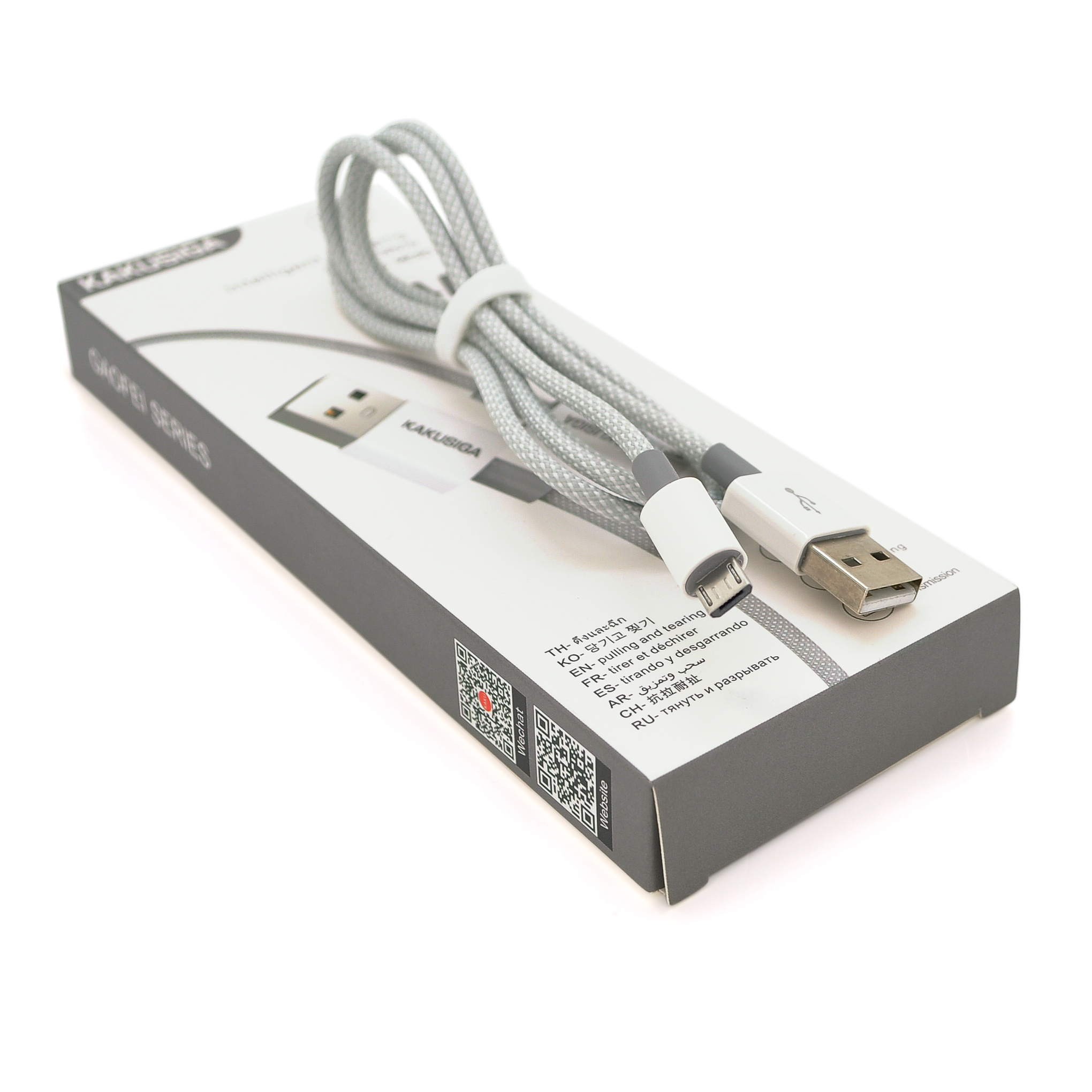 Кабель iKaku KSC-723 GAOFEI для разумной зарядки для micro USB 2,4A 1 м Серый (YUT_V4088)