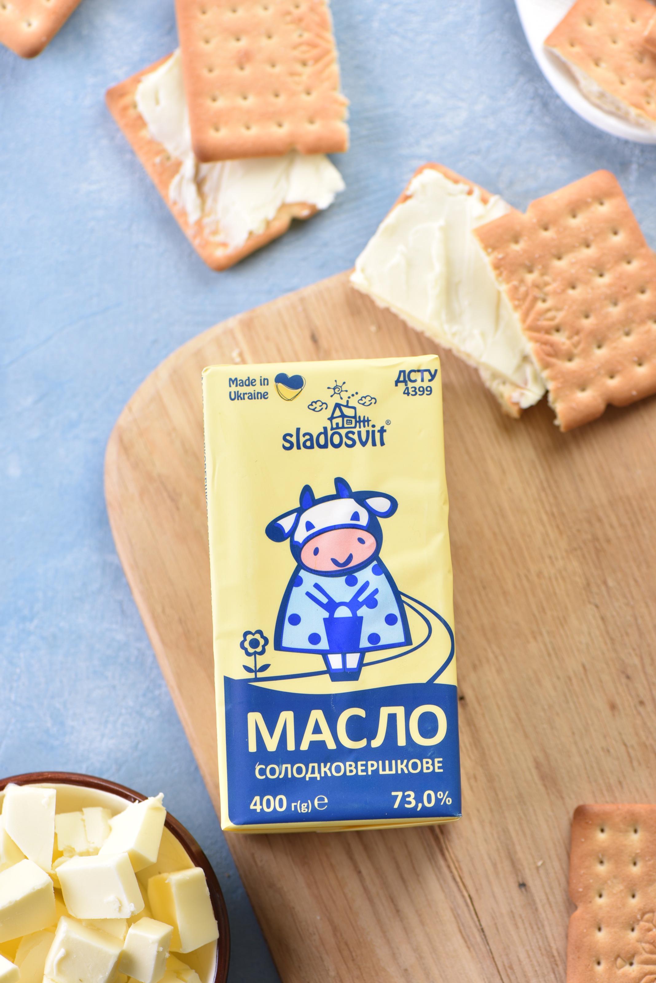 Масло солодковершкове Sladosvit 73% жиру селянське 400 г (33003780)
