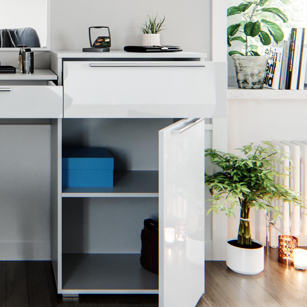 Туалетний столик Vicco Lilli з лавкою 190x90 Білий глянець - фото 5 Туалетний столик Vicco Lilli з лавкою 190x90 Білий глянець - фото 5