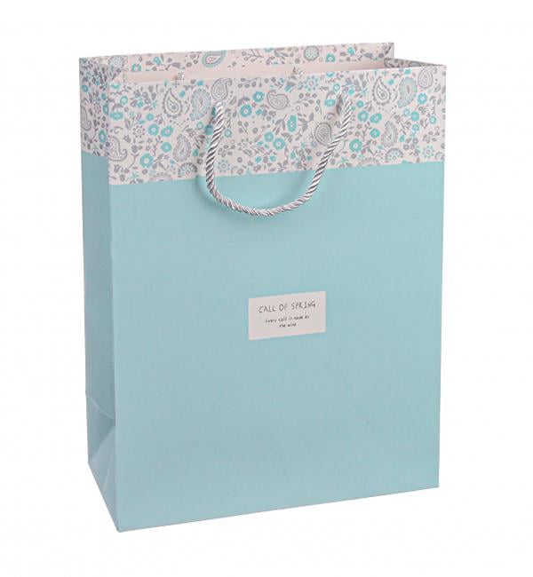 Подарочный пакет ламинированный картон 255x12x33 см Blue