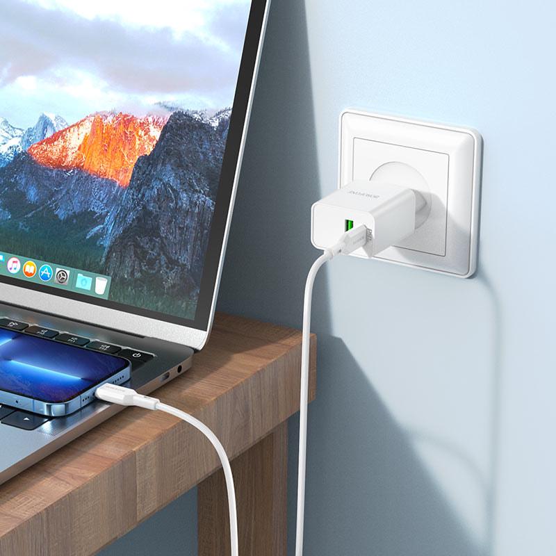 Устройство зарядное Borofone BA69A QC3.0 3A 20W USB/Type C кабель Lightning White (36735) - фото 6