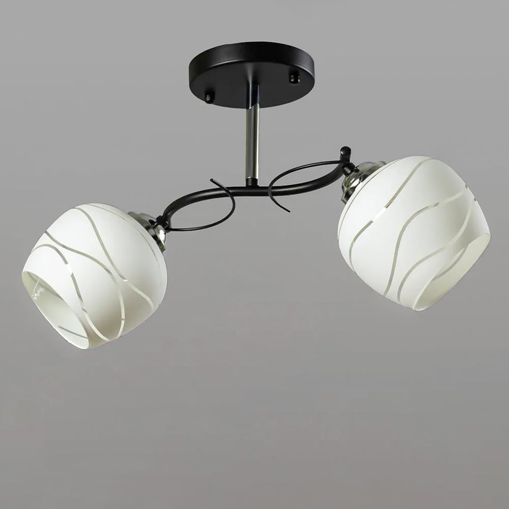 Люстра потолочная Light House SW-19328/2 CR/BK 400х220х260 мм Хром/Черный/Белый