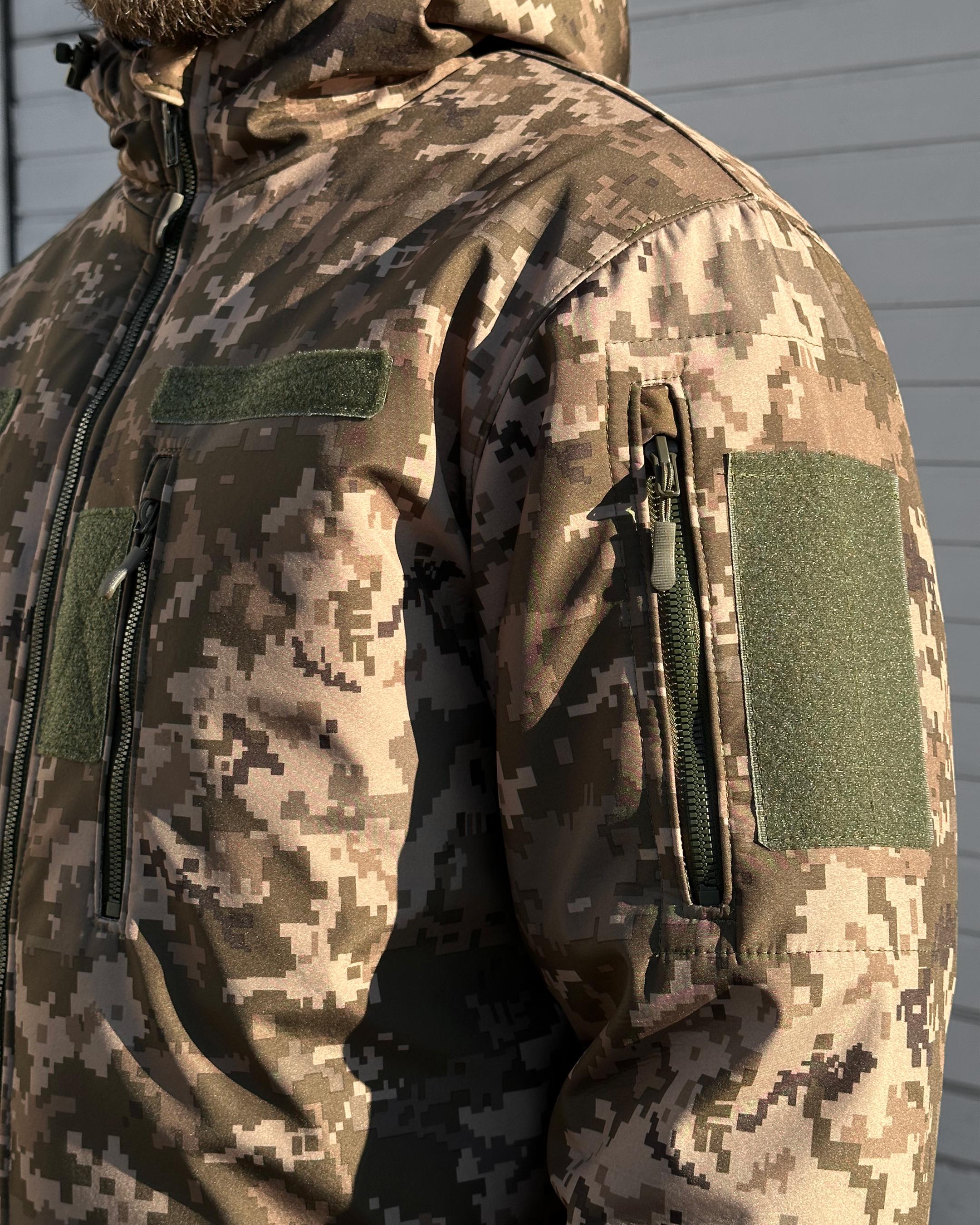 Куртка зимова Cooperr Soft Shell Jacket V 3XL Піксель (KUR-8.4.3XL) - фото 5 Куртка зимова Cooperr Soft Shell Jacket V 3XL Піксель (KUR-8.4.3XL) - фото 5