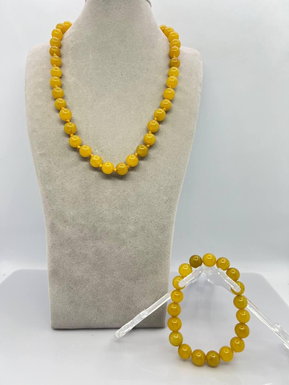Комплект агат 10 мм 44 см Желтый (10922)