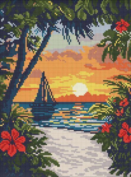 Алмазная мозаика Ideyka Красота тропиков 30x40 см (Id-AMO8295)