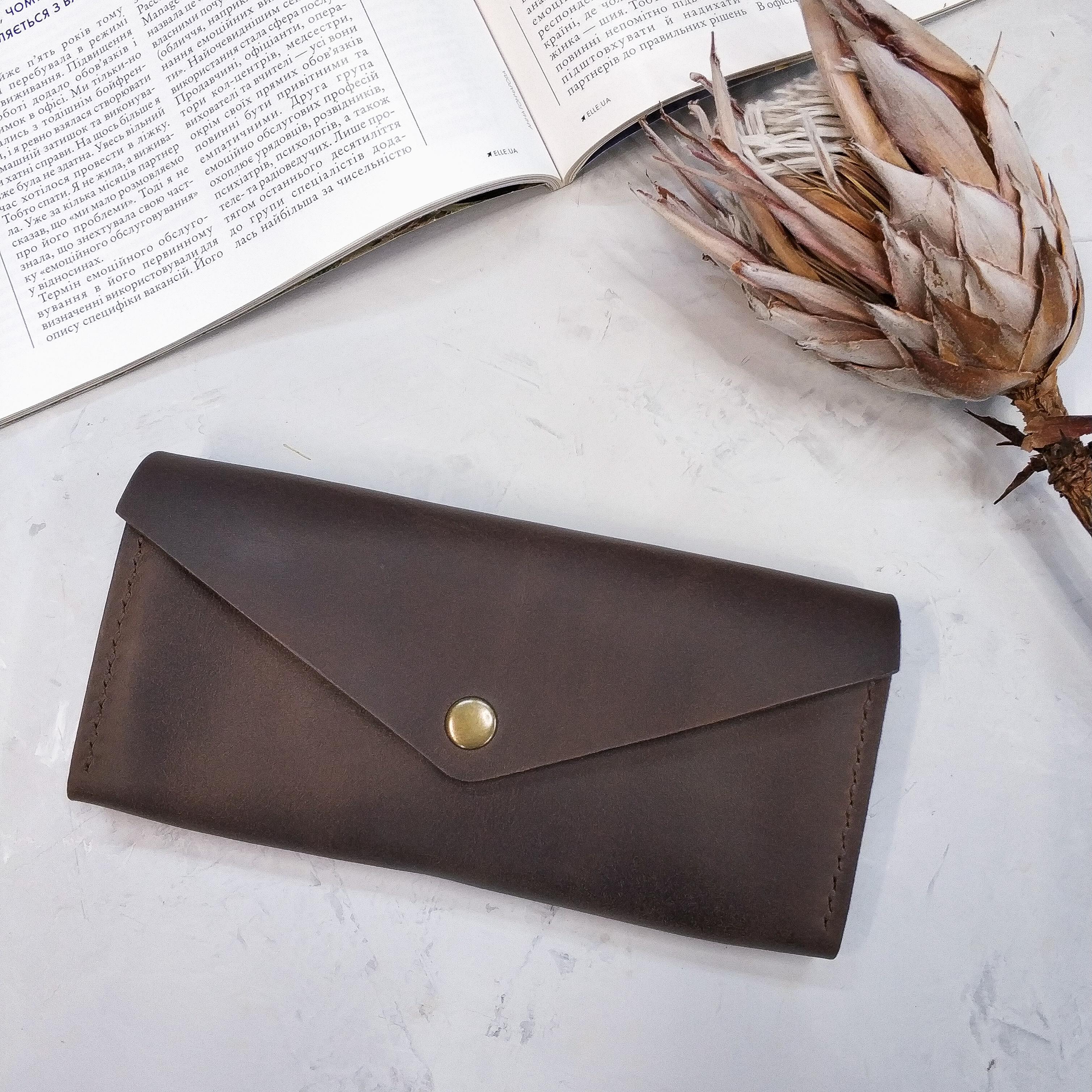 Кошелек женский кожаный Stedley leather Классик 1.0 Темно-коричневый (30639246)