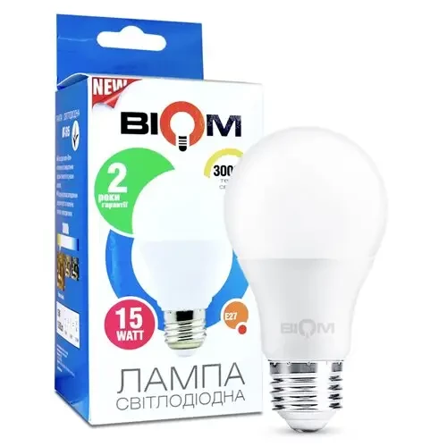 Светодиодная лампа BT-515 энергосберигающая 15 W A65 E27 3000K
