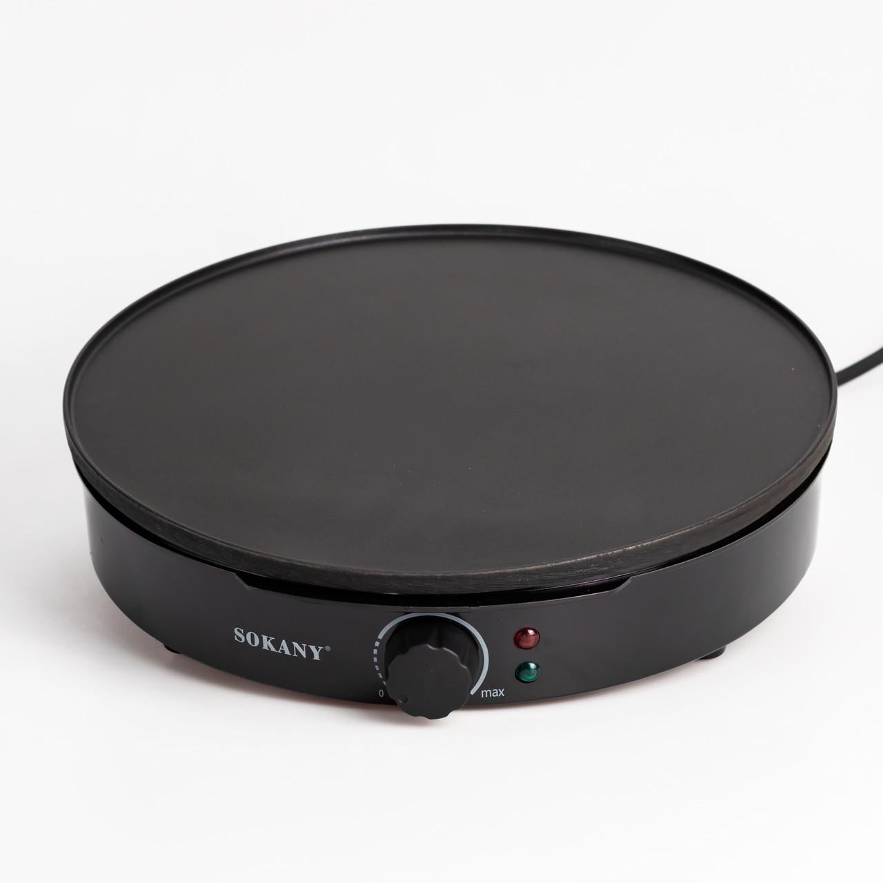 Млинниця електрична SOKANY SK-BBQ-842 1000 Вт з антипригарним покриттям D 30 см (34597508)