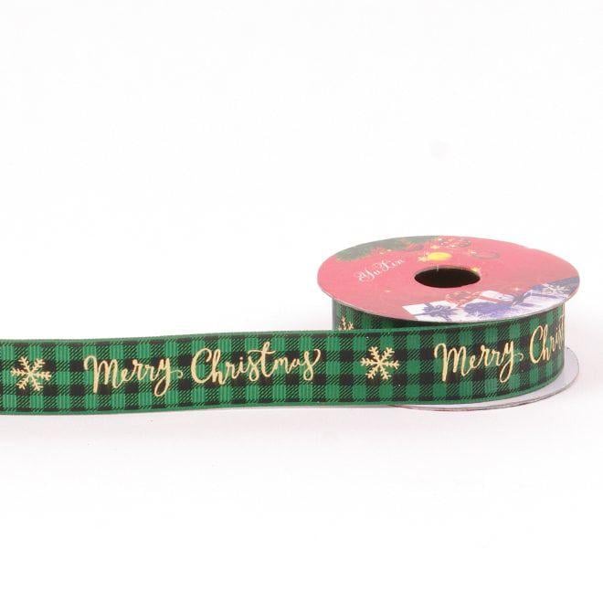 Стрічка новорічна декоративна Flora клітинка 2,5 см х 2,7 м (43333) Стрічка новорічна декоративна Flora клітинка 2,5 см х 2,7 м (43333)