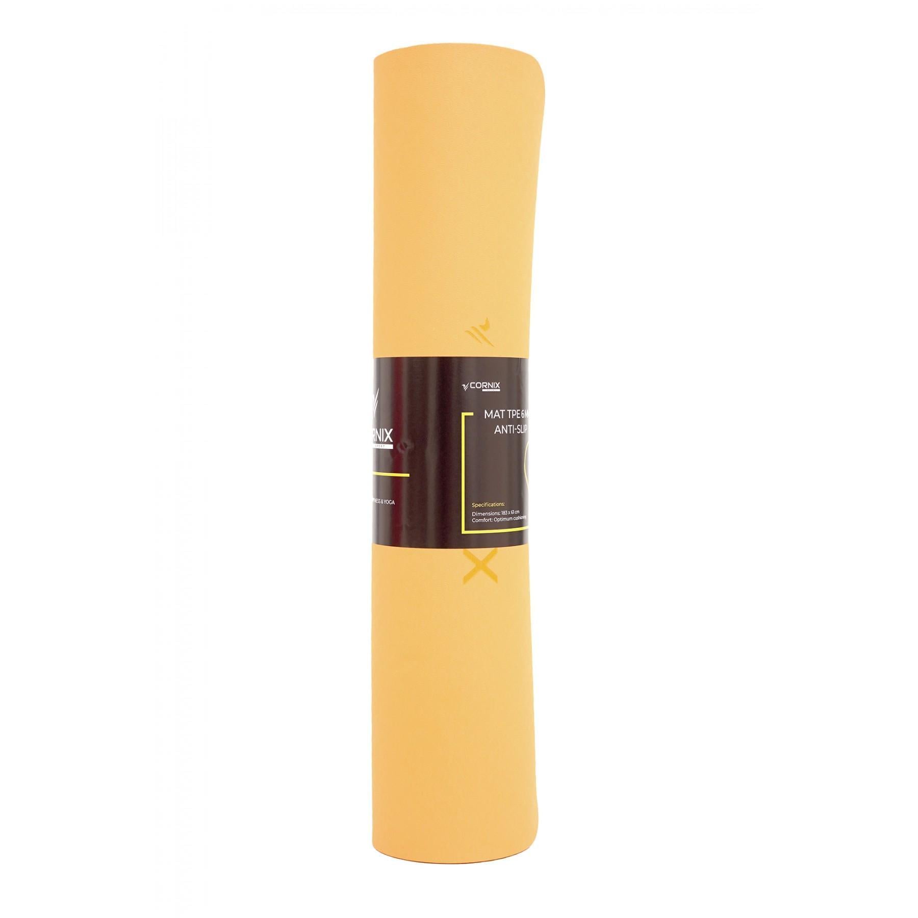 Коврик спортивный Cornix TPE 183x61x0,6 cм XR-0001 Orange/Black (29317)