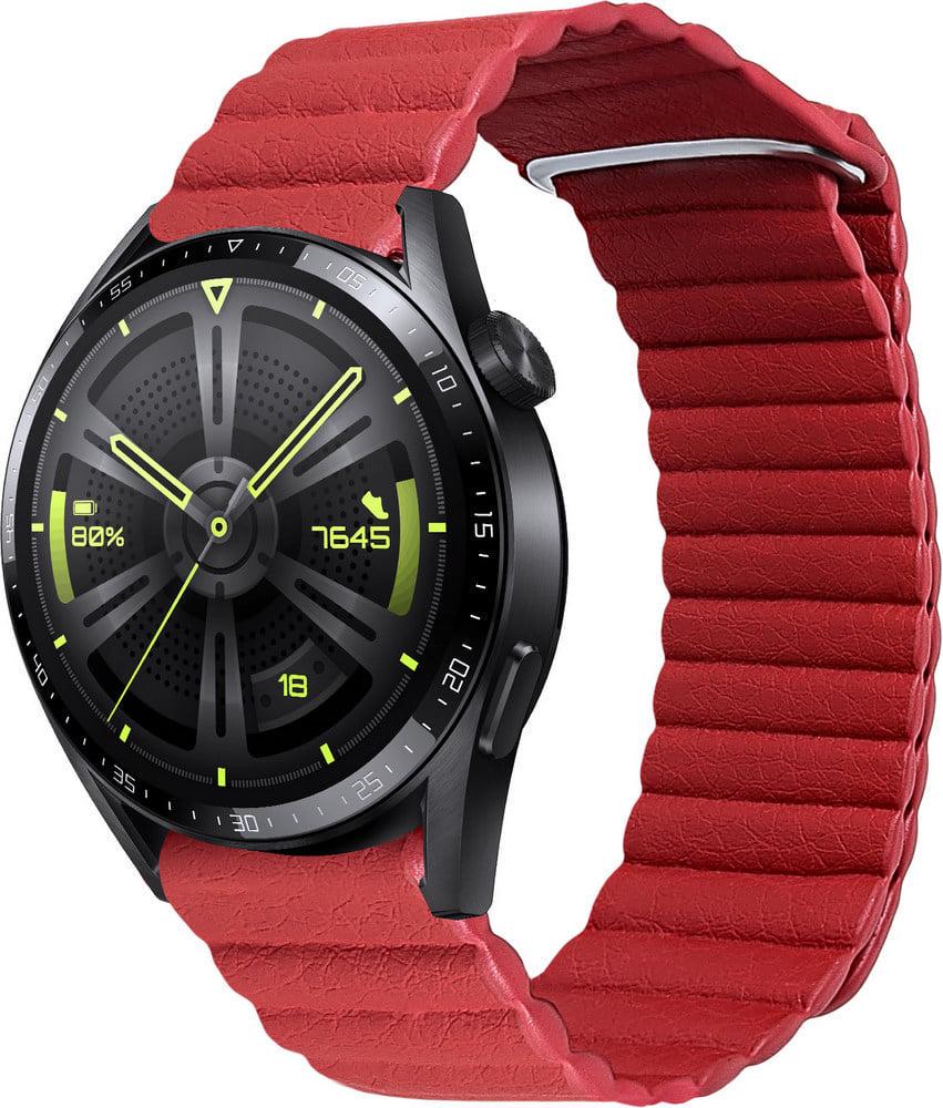 Ремешок кожаный Genis для Huawei Watch GT 4 46 мм Red (38555-2D)