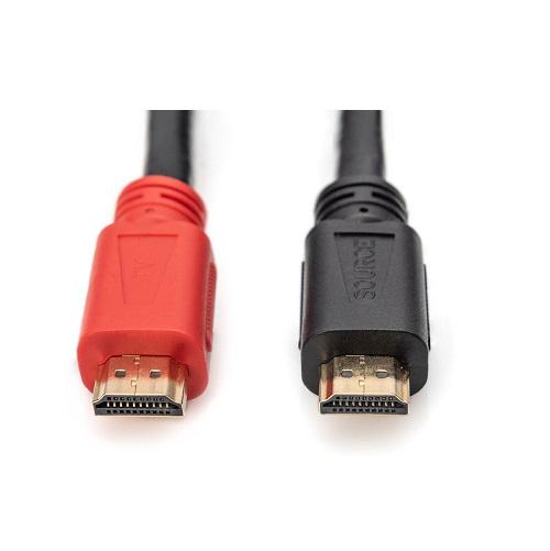 Кабель для передачи видеосигнала Assmann HDMI AM/AM High speed с усилителем 1,5 м Черный (AK-330105-150-S) - фото 2