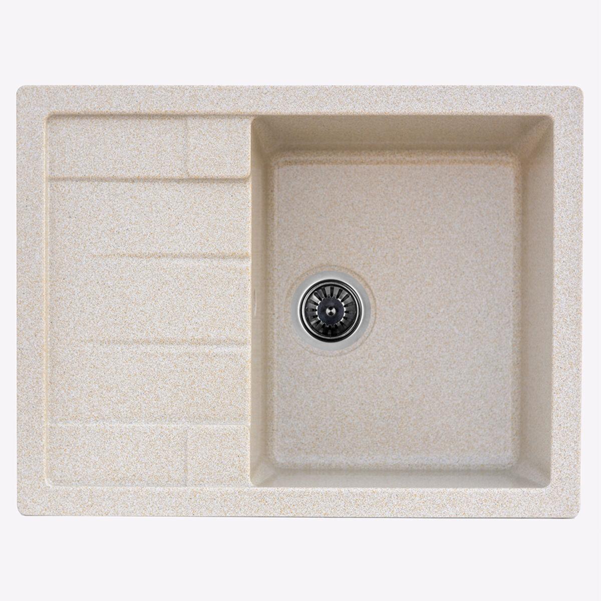 Мойка для кухни Platinum 6550 Lotos гранит глянец Бежевый