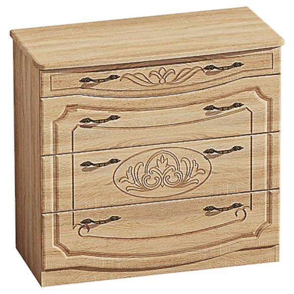 Комод Комфорт Мебель из ДСП 4 выдвижных ящика 980x920x480 мм Дуб (36276)