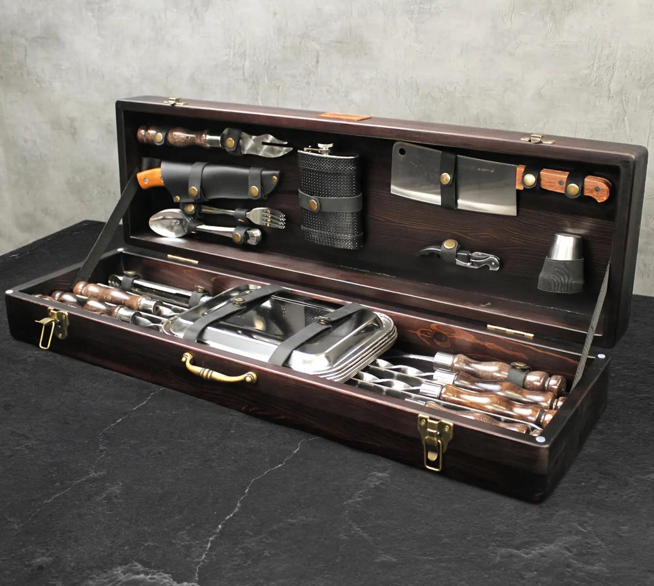 Набор шампуров Viking Ран в деревянном кейсе из 37 предметов (011-WC)