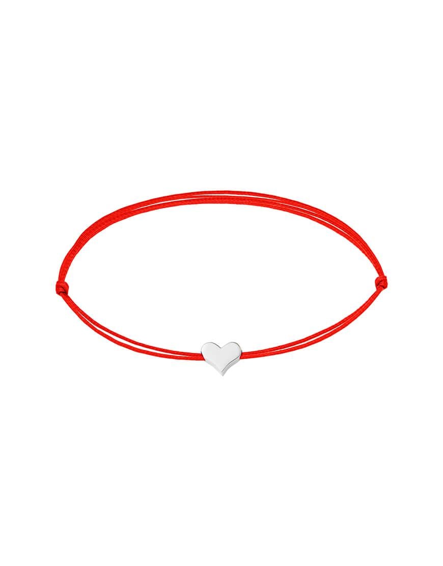 Браслет з червоною ниточкою та сердечком жіночий IVA JEWELRY срібний One size