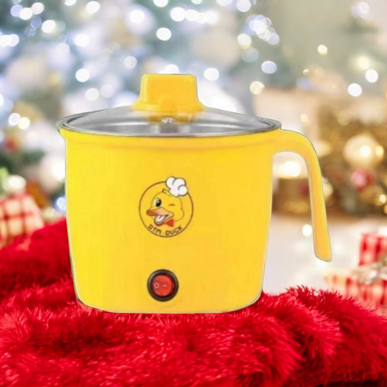 Электрокастрюля дорожная с функцией чайника 1,8 л Желтый (2444280419)