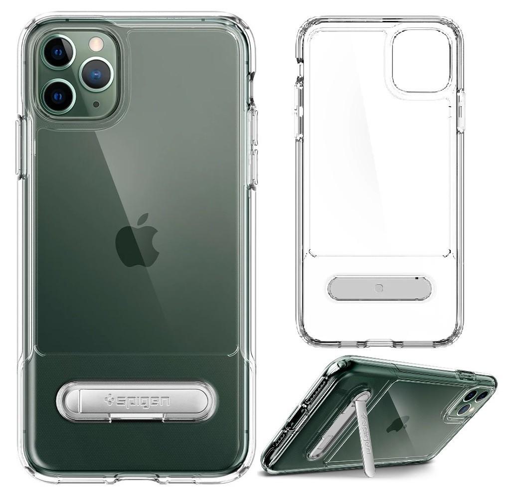 Чехол прозрачный бронированый с подставкой Spigen Ultra Hybrid S для Iphone 11 Pro Max (6.5") Crystal Clear