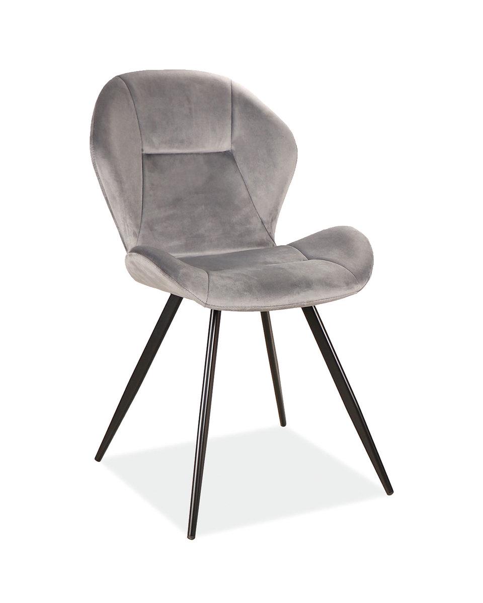 Стул GINGER Velvet Черный/Серый (GINGERVCSZ)