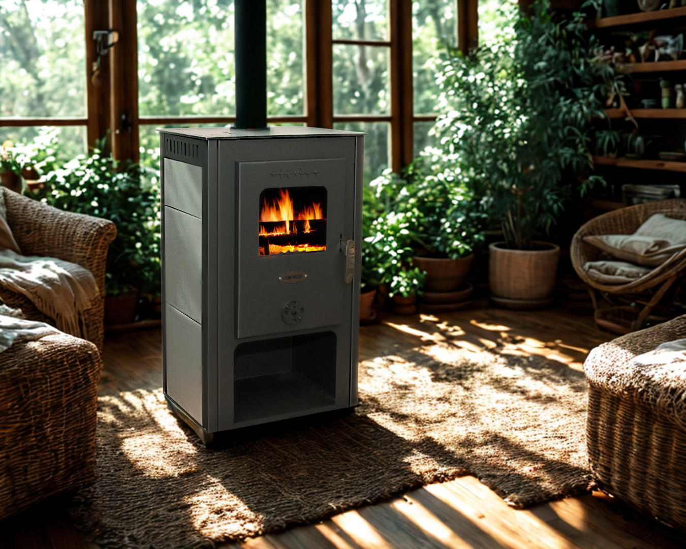 Піч на дровах Termo Sistem LONDON для дому та дачі 7.5 кВт - фото 2