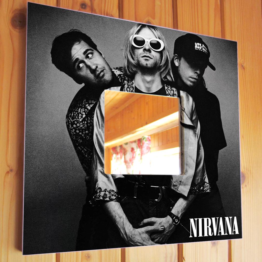 Зеркало декоративное "Nirvana" Курт Кобейн 260х260 мм (M04164)