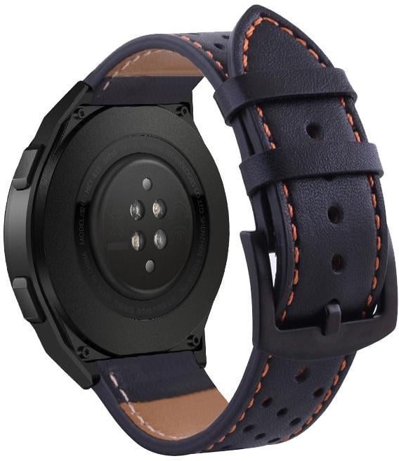Ремінець шкіряний Classico для Huawei Watch GT2e Black/Orange (16899)