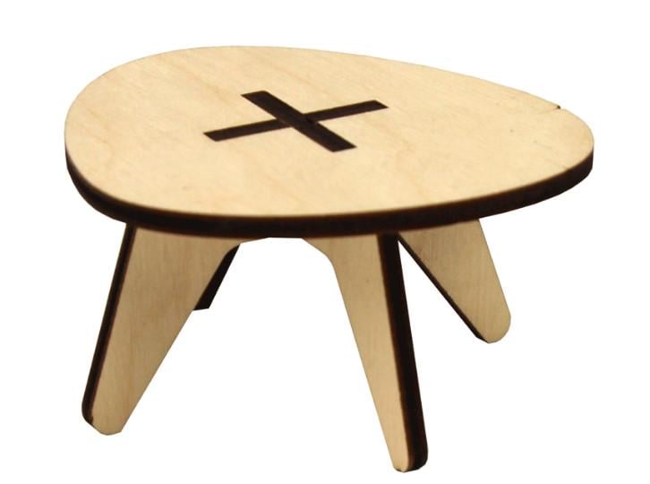 Заготовка для декупажа ROSA TALENT Кукольная мебель Стол журнальный 1 7х6,5х4 см