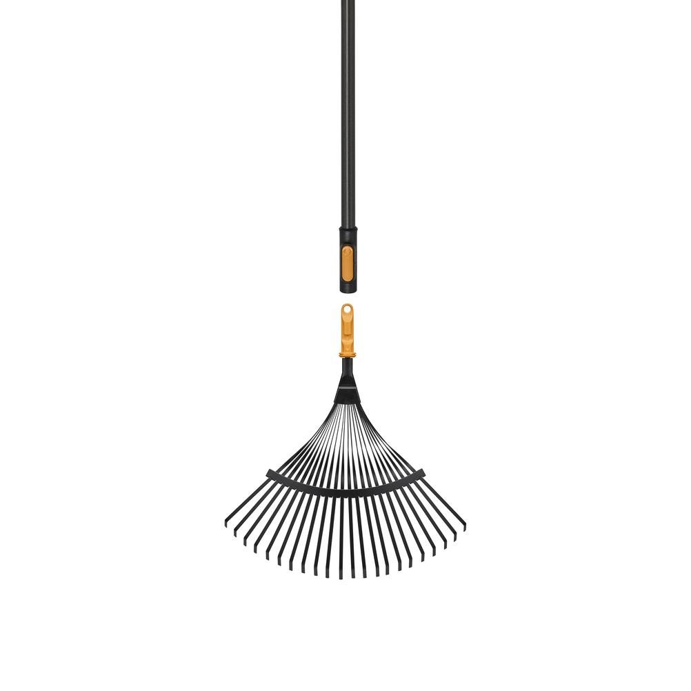 Граблі віялові Fiskars OneClick сталеві 42 см та ручка L 161 см (1080714)
