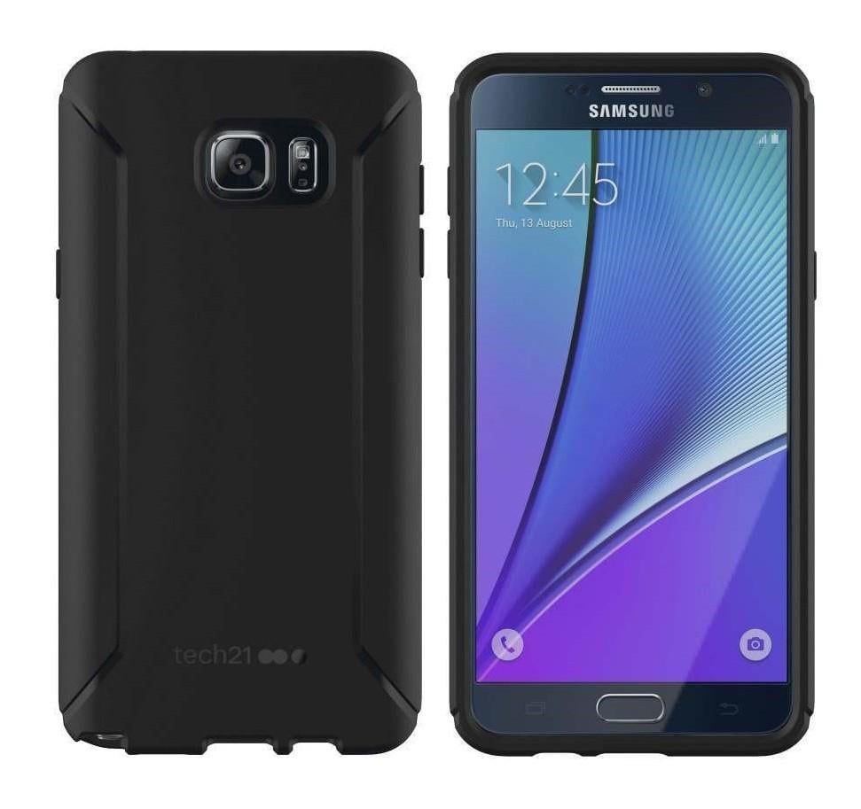 Противоударный бронированый чехол милитари Tech21 Tactical для Samsung Note 5 Черный