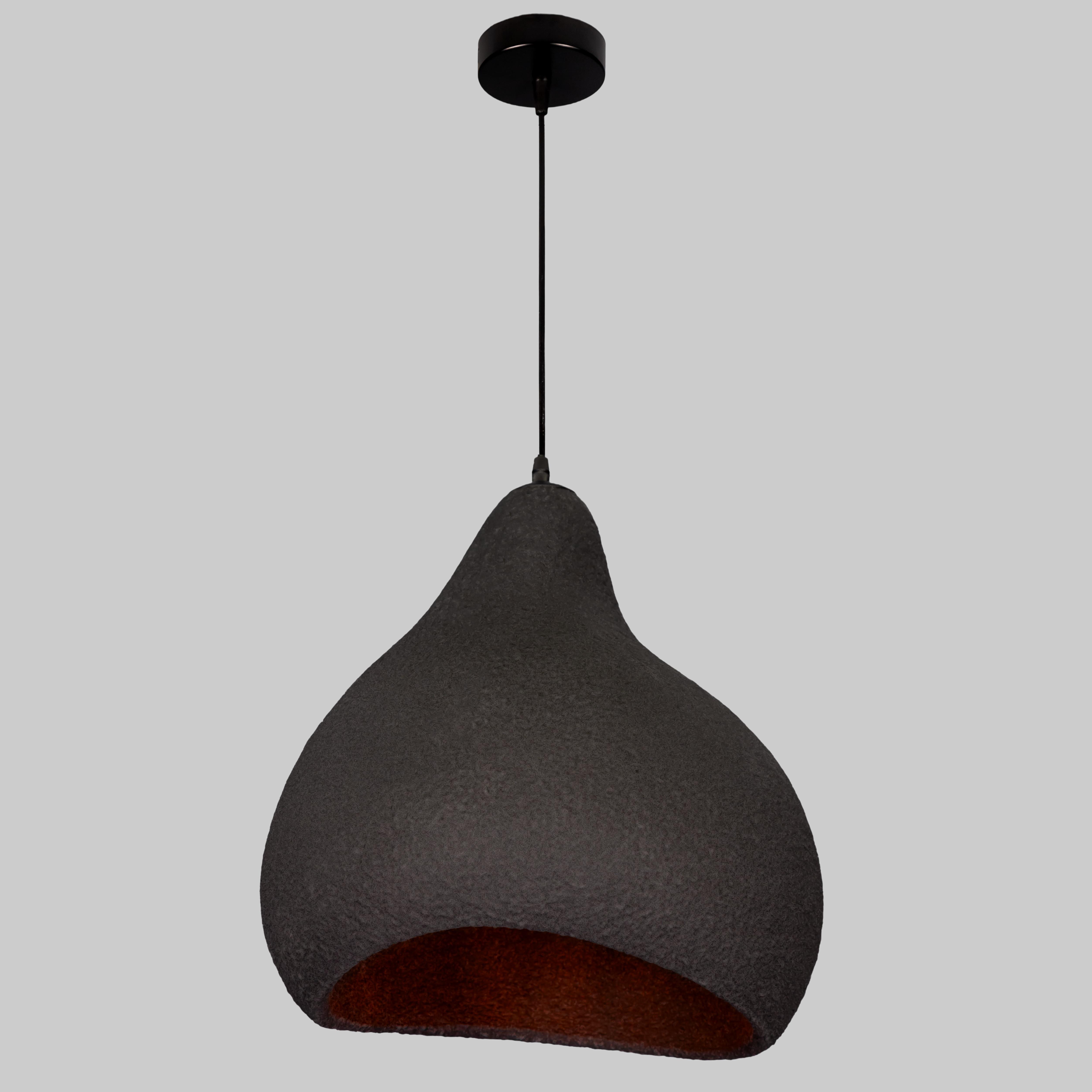 Люстра гипсовая Wabi-Sabi 38х38 см Графитовый (909-XL3637 (380) BK)