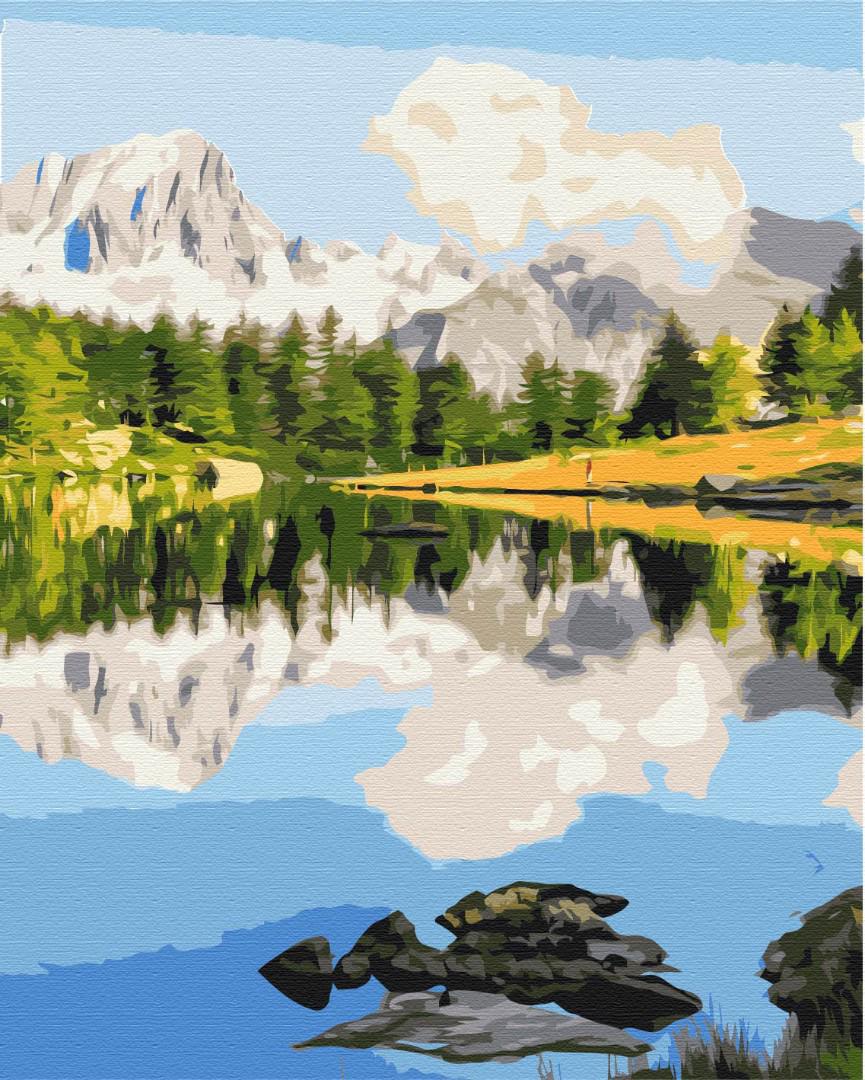 Картина по номерам Brushme Горное зеркало 40x50 см (BS52563)