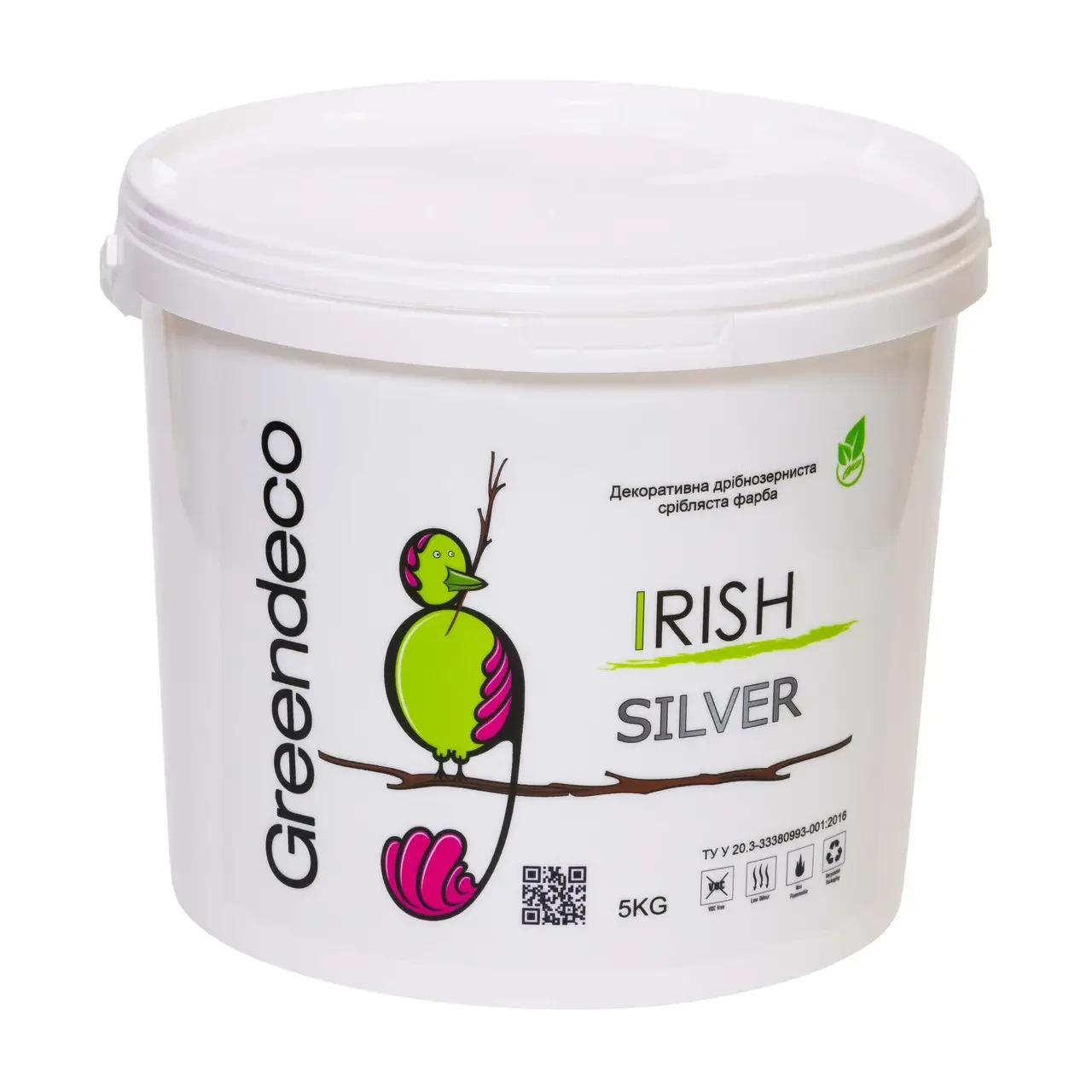 Фарба декоративна Greendeco Irish Silver 5 кг - фото 1