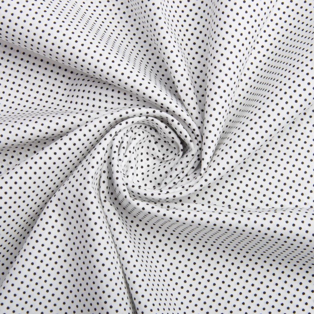 Тканина поплін бавовна Горошок Білий (2276816687)