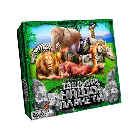 Настільна гра-вікторина "Тварини нашої планети 2" G-JNP-01U українською (31915229)