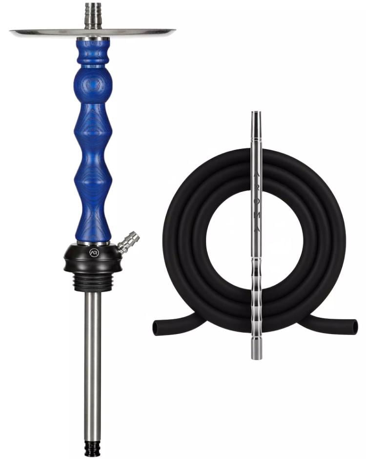 Шахта для кальяну Aroma Hookah Golf Wood на ущільнювачі нержавіюча 16 мм 55 см Blue (23358)