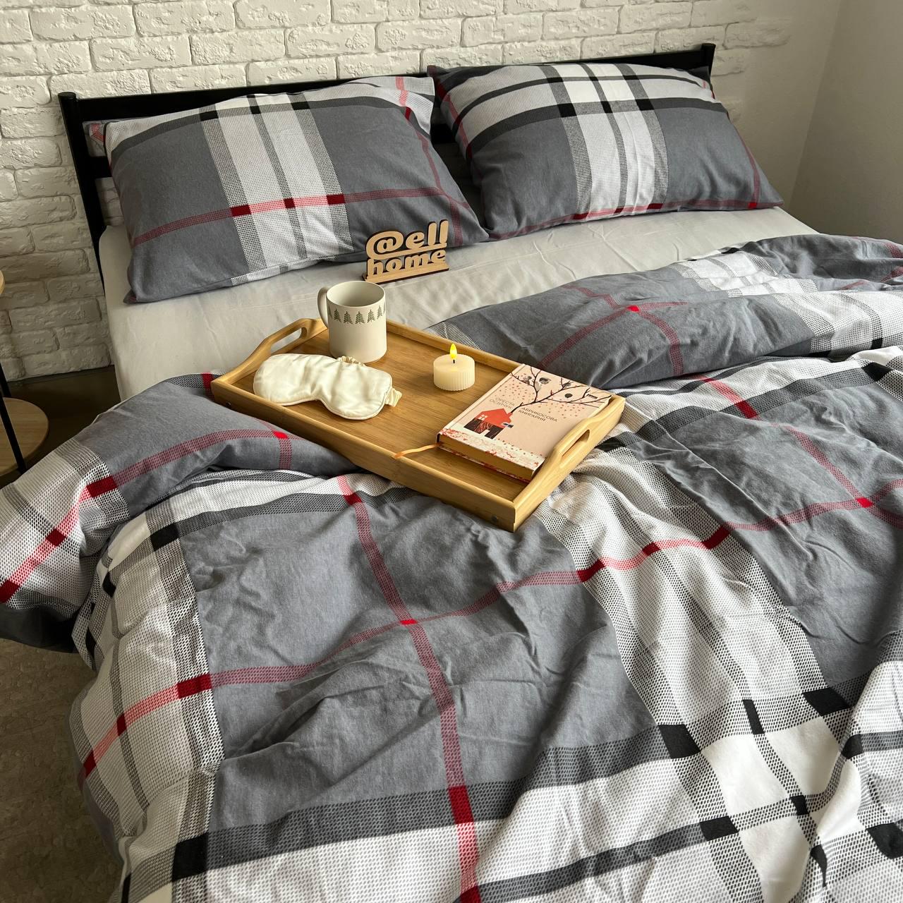 Комплект постільної білизни Ell Home фланель полуторний наволочки 50x70 см/70x70 см Прайм/Сірий (29288885) - фото 4 Комплект постільної білизни Ell Home фланель полуторний наволочки 50x70 см/70x70 см Прайм/Сірий (29288885) - фото 4