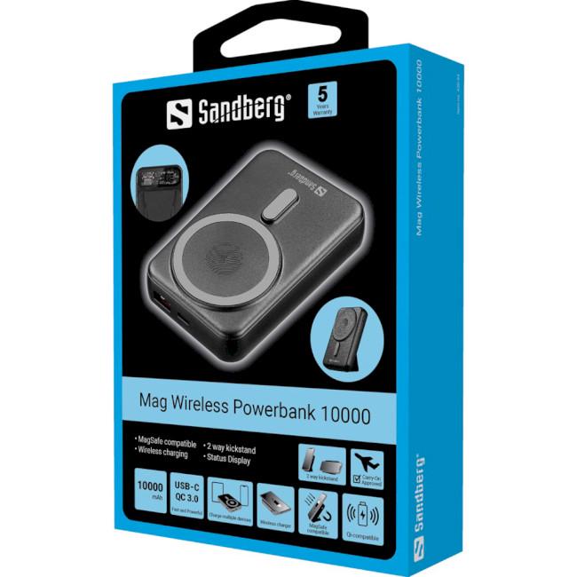 Повербанк Sandberg Mag Wireless 10000 mAh 22,5 Вт Черный (420-94) - фото 6