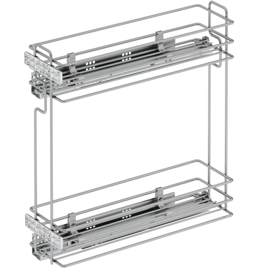 Карго Starax на 2 полки левое с направляющими с тандемом п/в с дотягом Хром Blum п/в 200 мм Хром (S-2220-L)