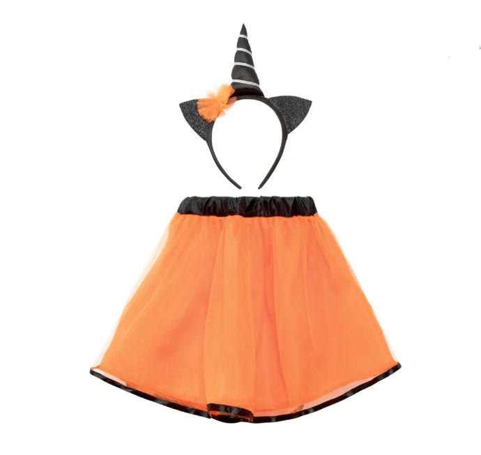 Костюм для Хэллоуина для девочки Единорог 3-5 лет Оранжево-черный (522082)