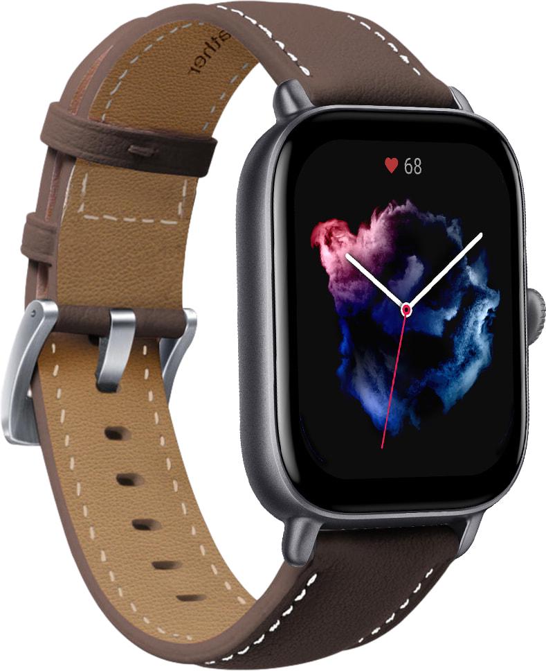 Ремешок кожаный Folsa для Amazfit GTS 3 Dark Brown (31532-05)